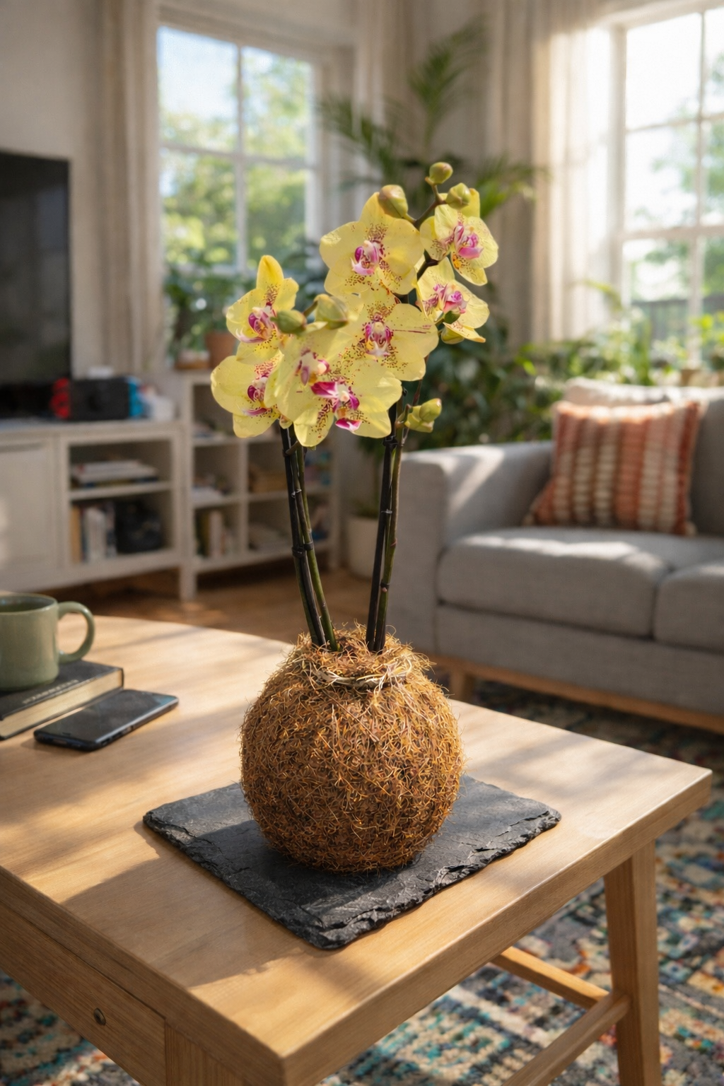 Kokedama Orchid